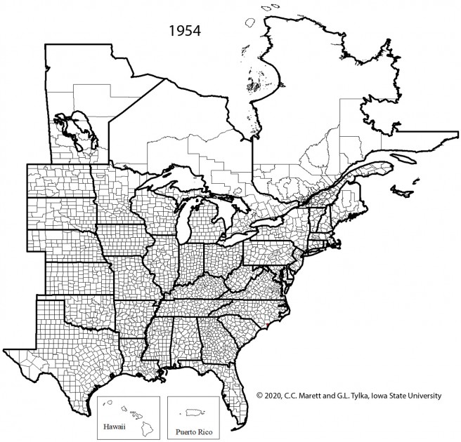 Soybean Cyst Nematode Map Showing Spread